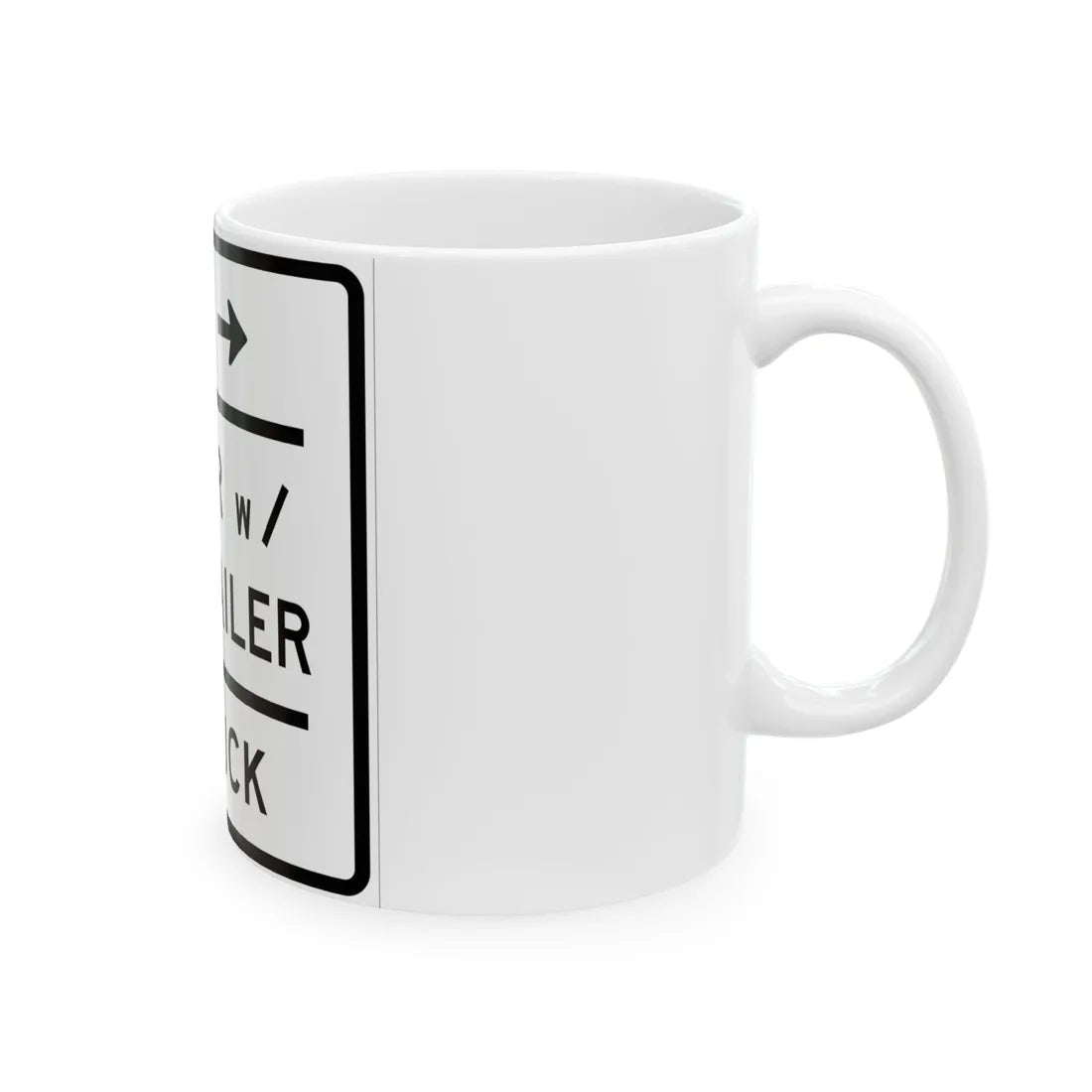 MUTCD-MI R5-16 (Michigan) (Road Sign) White Coffee Mug - Go Mug Yourself