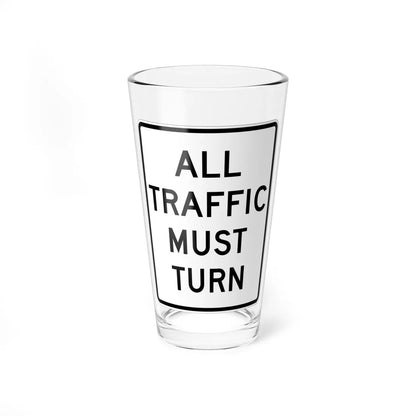 MUTCD-MI R6-11 (Michigan) (Road Sign) Pint Glass 16oz 16oz - Go Mug Yourself