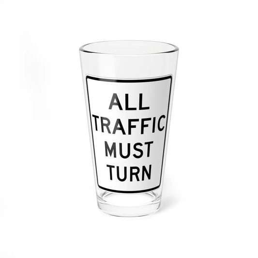 MUTCD-MI R6-11 (Michigan) (Road Sign) Pint Glass 16oz 16oz - Go Mug Yourself