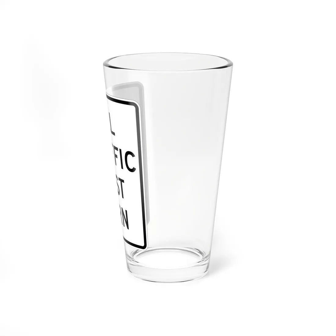 MUTCD-MI R6-11 (Michigan) (Road Sign) Pint Glass 16oz - Go Mug Yourself