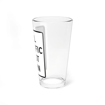 MUTCD-MI R6-11 (Michigan) (Road Sign) Pint Glass 16oz - Go Mug Yourself