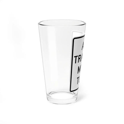 MUTCD-MI R6-11 (Michigan) (Road Sign) Pint Glass 16oz - Go Mug Yourself