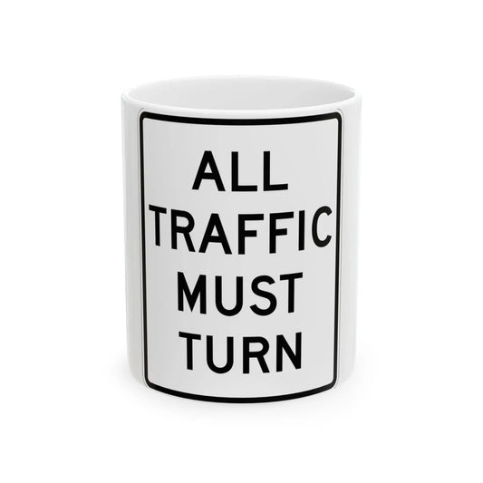 MUTCD-MI R6-11 (Michigan) (Road Sign) White Coffee Mug 11oz - Go Mug Yourself