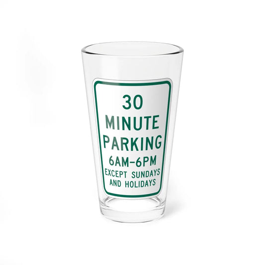 MUTCD-MI R7-10 (Michigan) (Road Sign) Pint Glass 16oz 16oz - Go Mug Yourself