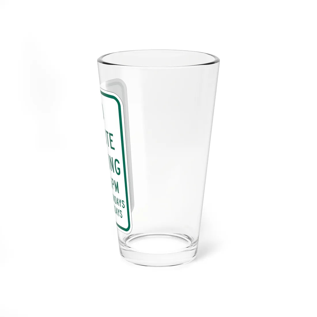 MUTCD-MI R7-10 (Michigan) (Road Sign) Pint Glass 16oz - Go Mug Yourself