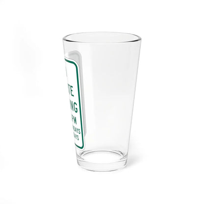MUTCD-MI R7-10 (Michigan) (Road Sign) Pint Glass 16oz - Go Mug Yourself