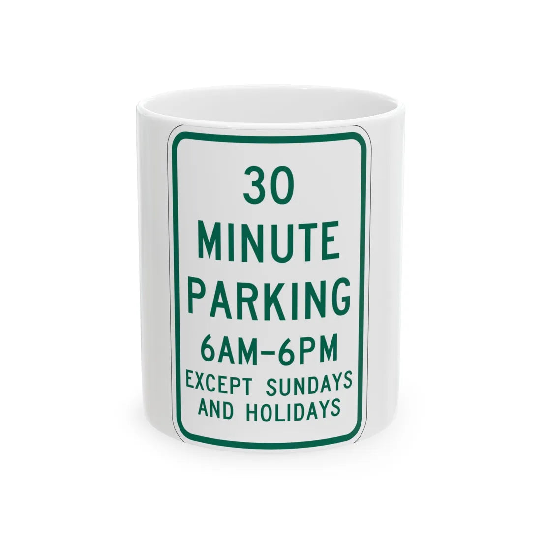MUTCD-MI R7-10 (Michigan) (Road Sign) White Coffee Mug 11oz - Go Mug Yourself