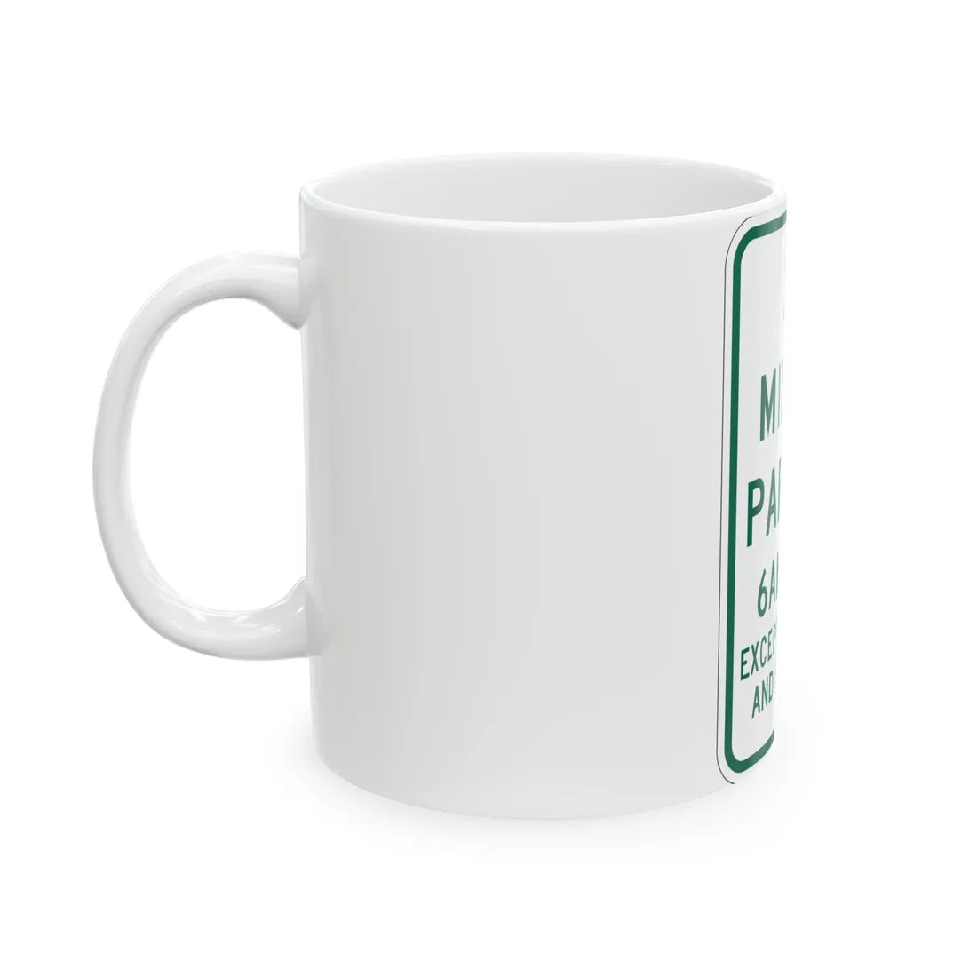 MUTCD-MI R7-10 (Michigan) (Road Sign) White Coffee Mug - Go Mug Yourself