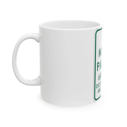 MUTCD-MI R7-10 (Michigan) (Road Sign) White Coffee Mug - Go Mug Yourself