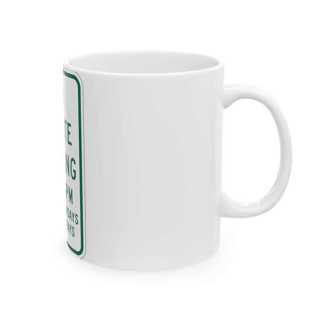 MUTCD-MI R7-10 (Michigan) (Road Sign) White Coffee Mug - Go Mug Yourself