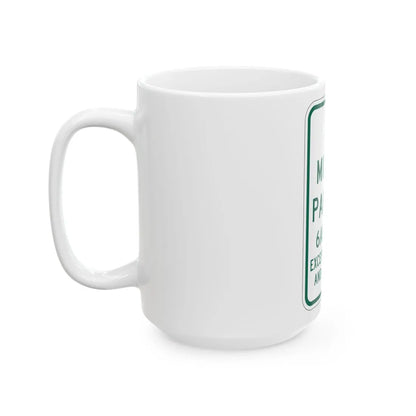 MUTCD-MI R7-10 (Michigan) (Road Sign) White Coffee Mug - Go Mug Yourself