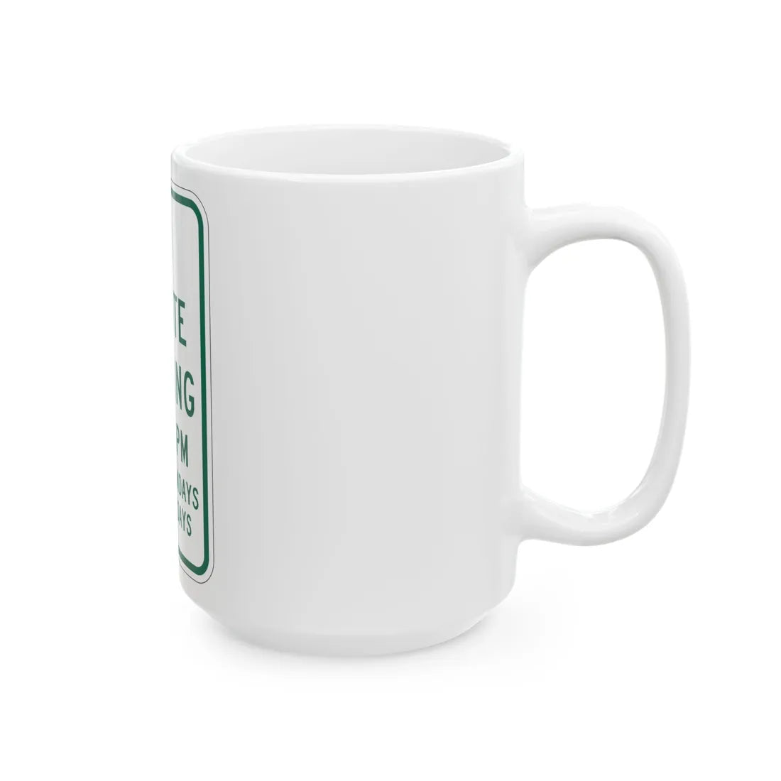 MUTCD-MI R7-10 (Michigan) (Road Sign) White Coffee Mug - Go Mug Yourself