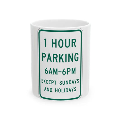 MUTCD-MI R7-11 (Michigan) (Road Sign) White Coffee Mug 11oz - Go Mug Yourself