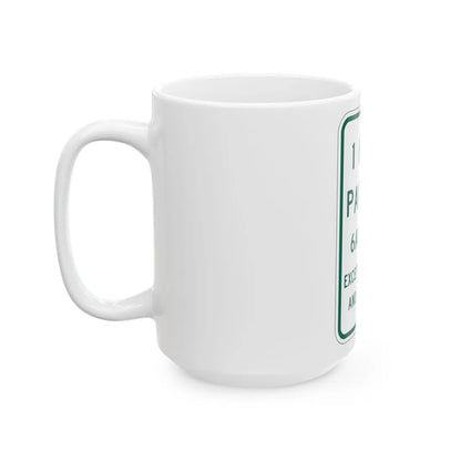 MUTCD-MI R7-11 (Michigan) (Road Sign) White Coffee Mug - Go Mug Yourself
