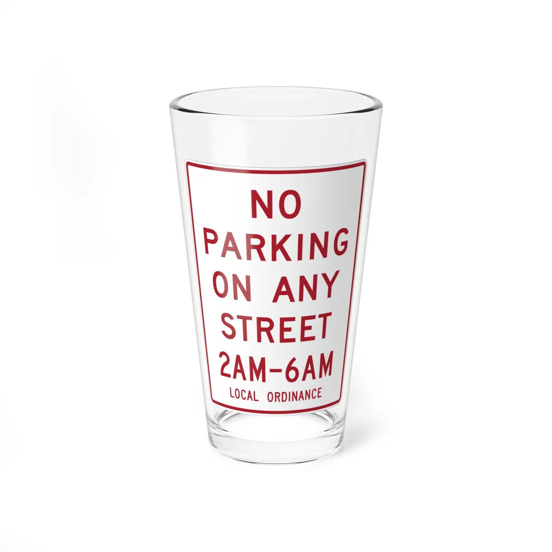 MUTCD-MI R7-13 (Michigan) (Road Sign) Pint Glass 16oz 16oz - Go Mug Yourself