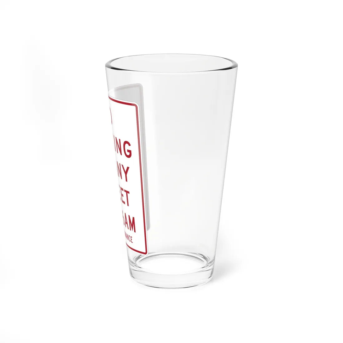 MUTCD-MI R7-13 (Michigan) (Road Sign) Pint Glass 16oz - Go Mug Yourself