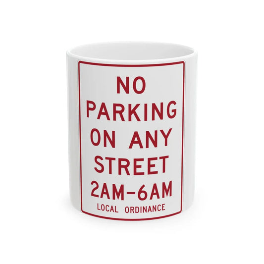 MUTCD-MI R7-13 (Michigan) (Road Sign) White Coffee Mug 11oz - Go Mug Yourself