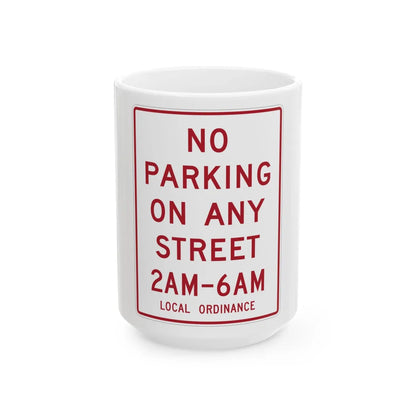 MUTCD-MI R7-13 (Michigan) (Road Sign) White Coffee Mug 15oz - Go Mug Yourself