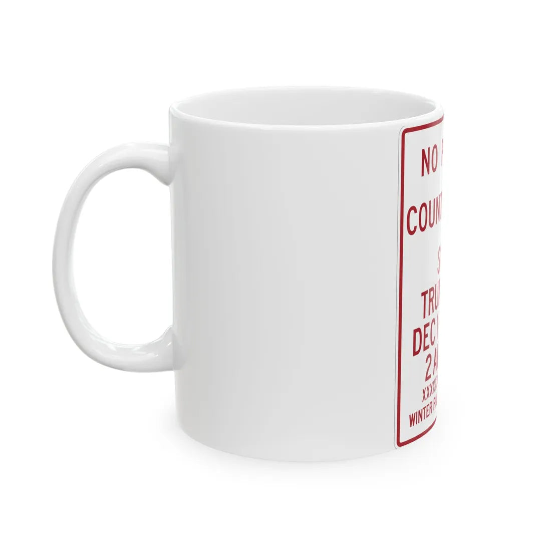 MUTCD-MI R7-13a (Michigan) (Road Sign) White Coffee Mug - Go Mug Yourself