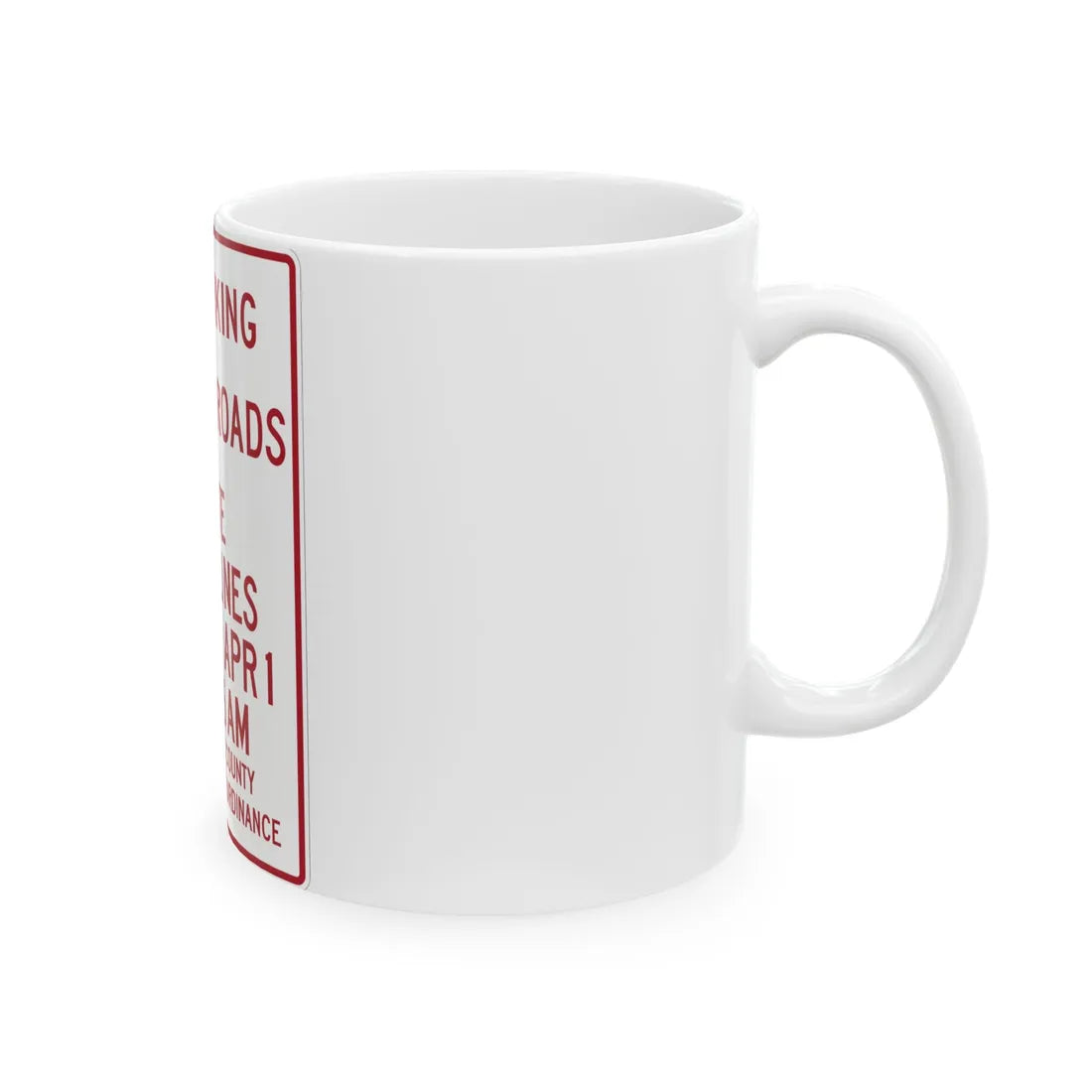 MUTCD-MI R7-13a (Michigan) (Road Sign) White Coffee Mug - Go Mug Yourself