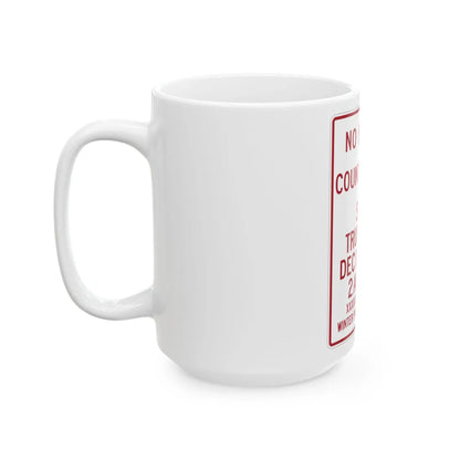 MUTCD-MI R7-13a (Michigan) (Road Sign) White Coffee Mug - Go Mug Yourself