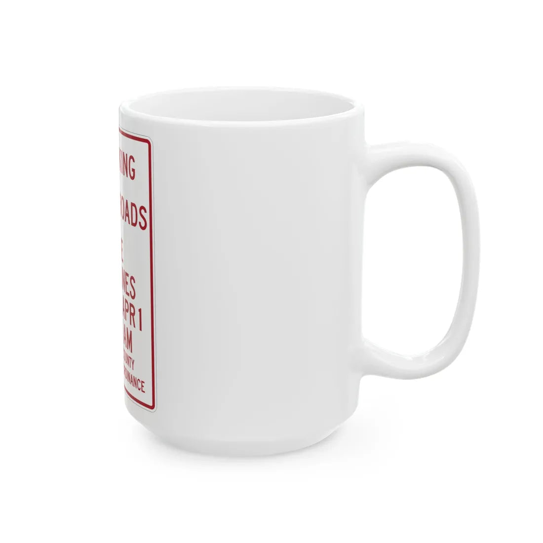 MUTCD-MI R7-13a (Michigan) (Road Sign) White Coffee Mug - Go Mug Yourself