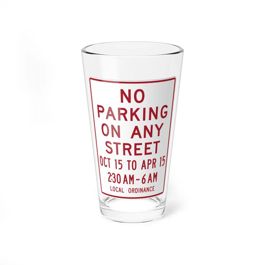 MUTCD-MI R7-13b (Michigan) (Road Sign) Pint Glass 16oz 16oz - Go Mug Yourself