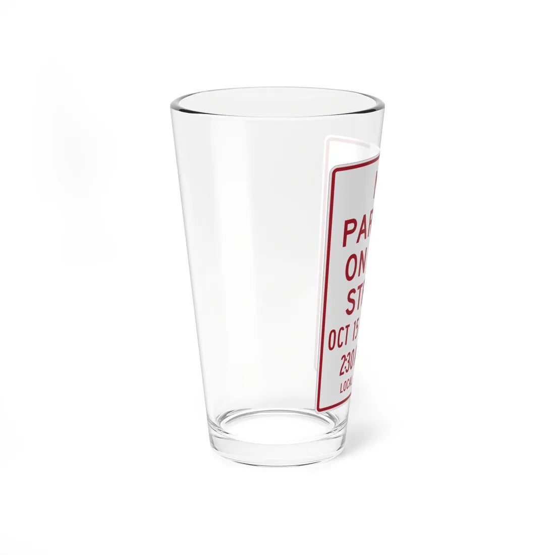 MUTCD-MI R7-13b (Michigan) (Road Sign) Pint Glass 16oz - Go Mug Yourself