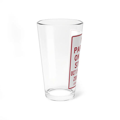 MUTCD-MI R7-13b (Michigan) (Road Sign) Pint Glass 16oz - Go Mug Yourself