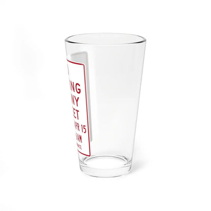 MUTCD-MI R7-13b (Michigan) (Road Sign) Pint Glass 16oz - Go Mug Yourself