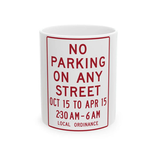 MUTCD-MI R7-13b (Michigan) (Road Sign) White Coffee Mug 11oz - Go Mug Yourself
