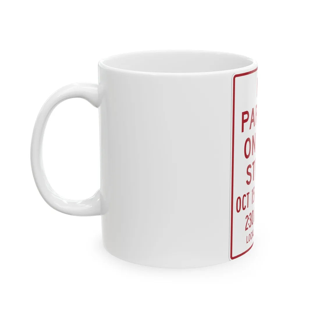 MUTCD-MI R7-13b (Michigan) (Road Sign) White Coffee Mug - Go Mug Yourself