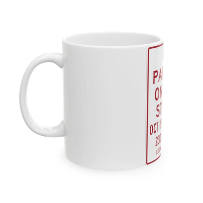 MUTCD-MI R7-13b (Michigan) (Road Sign) White Coffee Mug - Go Mug Yourself