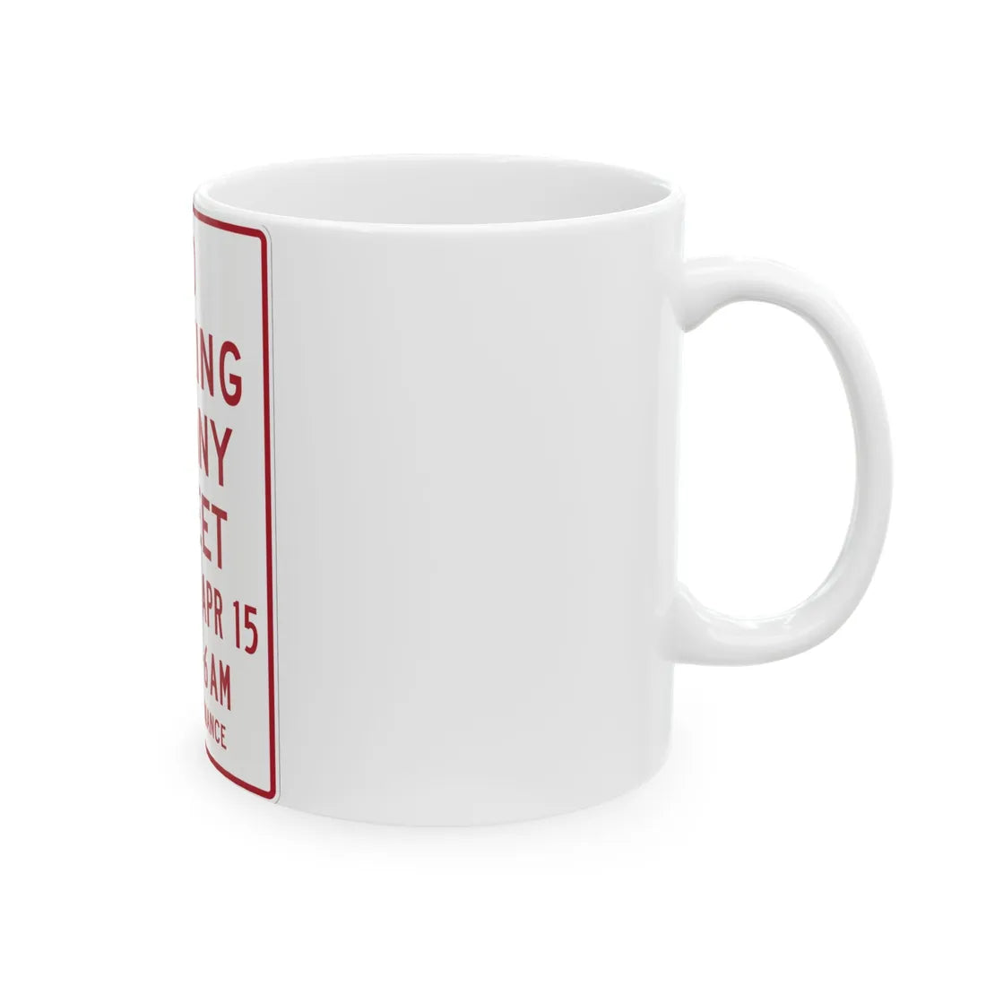 MUTCD-MI R7-13b (Michigan) (Road Sign) White Coffee Mug - Go Mug Yourself