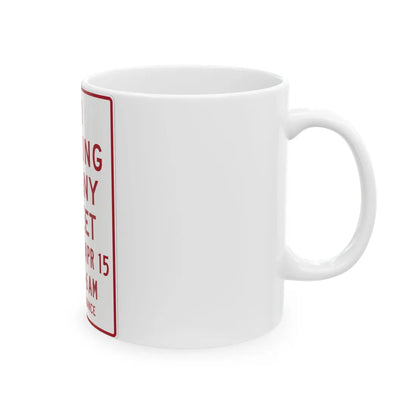 MUTCD-MI R7-13b (Michigan) (Road Sign) White Coffee Mug - Go Mug Yourself