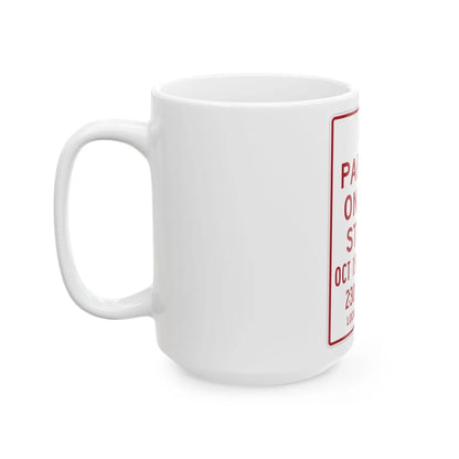 MUTCD-MI R7-13b (Michigan) (Road Sign) White Coffee Mug - Go Mug Yourself