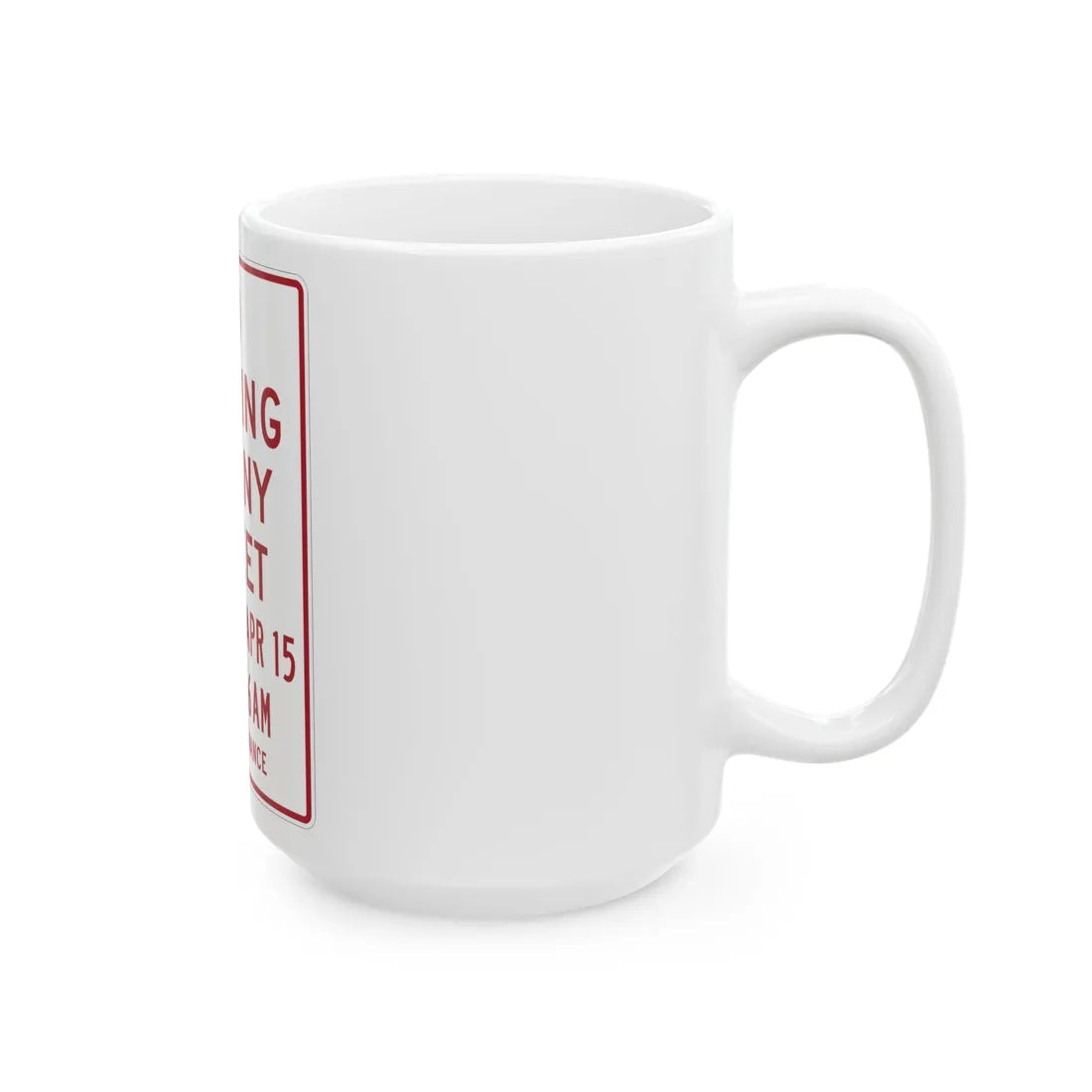 MUTCD-MI R7-13b (Michigan) (Road Sign) White Coffee Mug - Go Mug Yourself