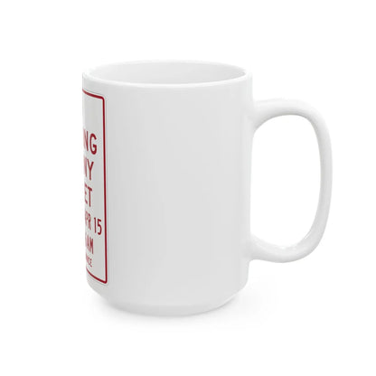 MUTCD-MI R7-13b (Michigan) (Road Sign) White Coffee Mug - Go Mug Yourself