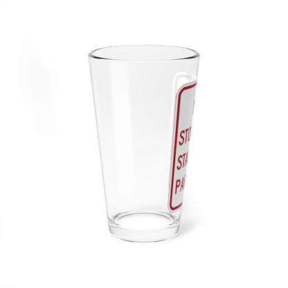 MUTCD-MI R7-14 (Michigan) (Road Sign) Pint Glass 16oz - Go Mug Yourself
