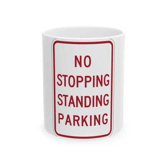 MUTCD-MI R7-14 (Michigan) (Road Sign) White Coffee Mug 11oz - Go Mug Yourself