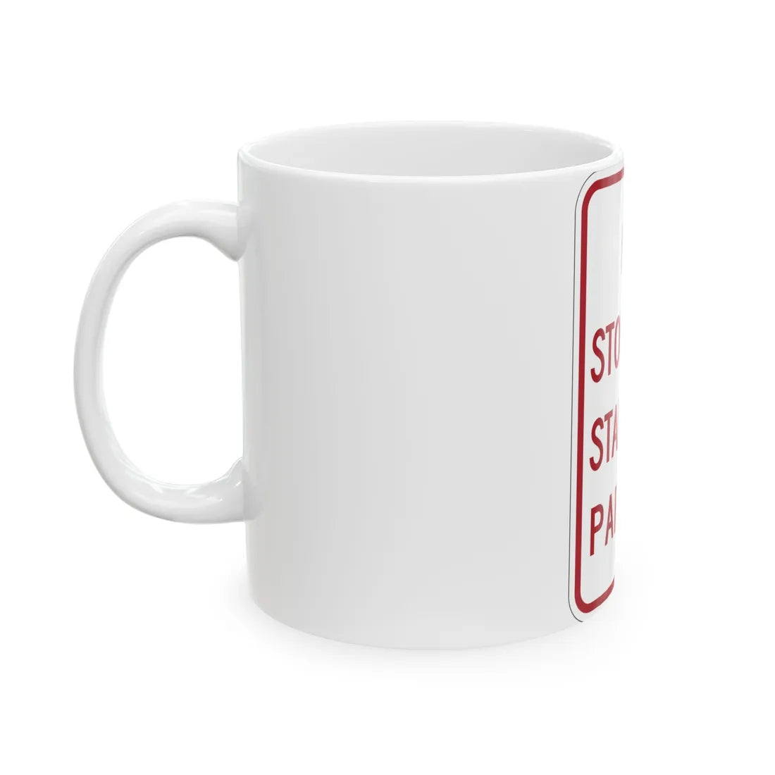 MUTCD-MI R7-14 (Michigan) (Road Sign) White Coffee Mug - Go Mug Yourself