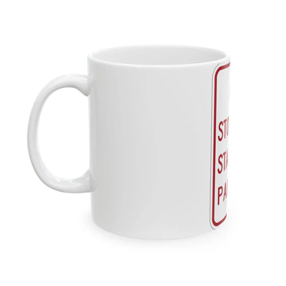 MUTCD-MI R7-14 (Michigan) (Road Sign) White Coffee Mug - Go Mug Yourself