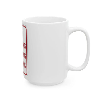 MUTCD-MI R7-14 (Michigan) (Road Sign) White Coffee Mug - Go Mug Yourself