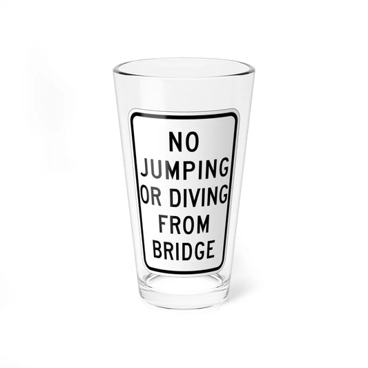 MUTCD-MI R7-16 (Michigan) (Road Sign) Pint Glass 16oz 16oz - Go Mug Yourself