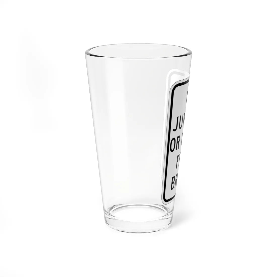 MUTCD-MI R7-16 (Michigan) (Road Sign) Pint Glass 16oz - Go Mug Yourself