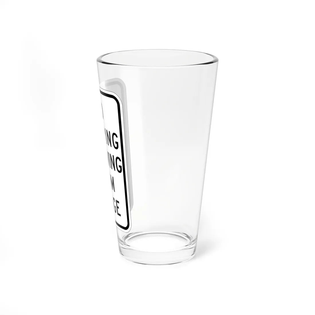 MUTCD-MI R7-16 (Michigan) (Road Sign) Pint Glass 16oz - Go Mug Yourself