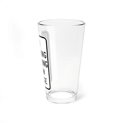 MUTCD-MI R7-16 (Michigan) (Road Sign) Pint Glass 16oz - Go Mug Yourself