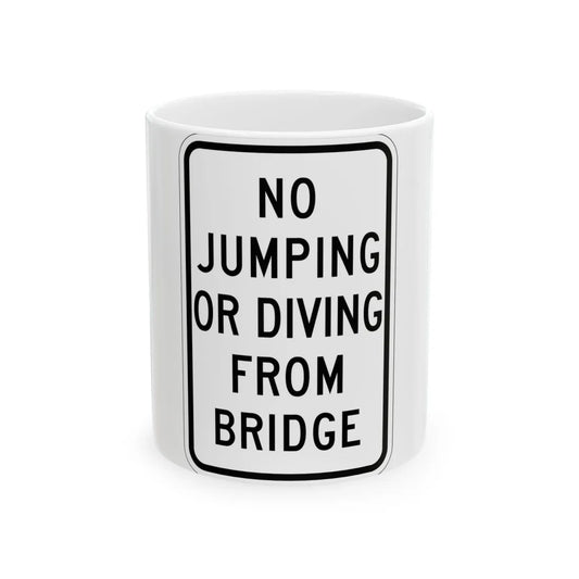 MUTCD-MI R7-16 (Michigan) (Road Sign) White Coffee Mug 11oz - Go Mug Yourself