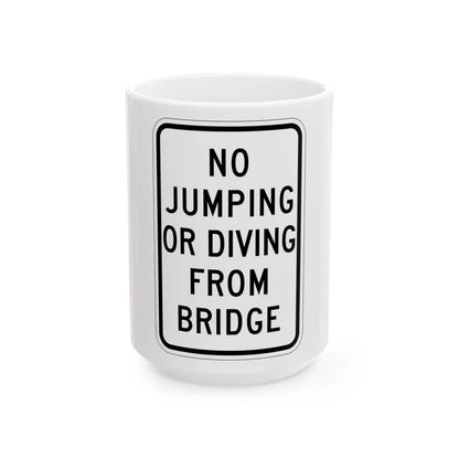 MUTCD-MI R7-16 (Michigan) (Road Sign) White Coffee Mug 15oz - Go Mug Yourself