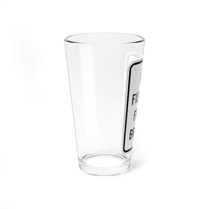 MUTCD-MI R7-17 (Michigan) (Road Sign) Pint Glass 16oz - Go Mug Yourself
